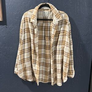 Yellow and brown flannel